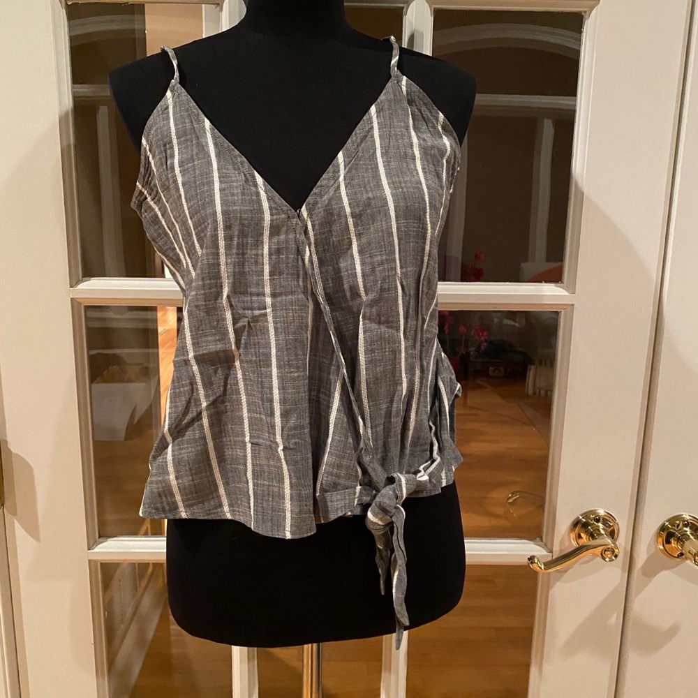 Ten Sixty Sherman grey and white striped tank